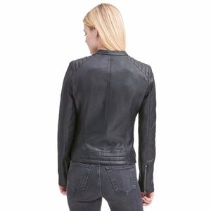 NEW Quilted Moto Genuine Leather Womens Jacket